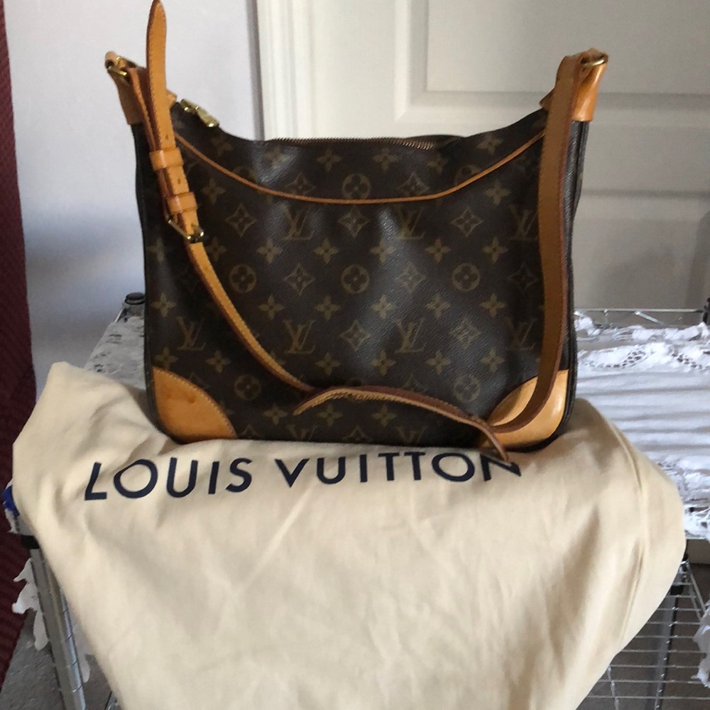 Louis Vuitton Brown and Tan Shoulder Bag